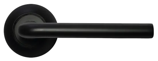 КОЛОННА, ручка дверная MH-03 BL, цвет - черный фото купить в Южно-Сахалинске