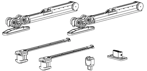 SLIDING SET 2 40kg, комплект два доводчика, дверь до 40кг