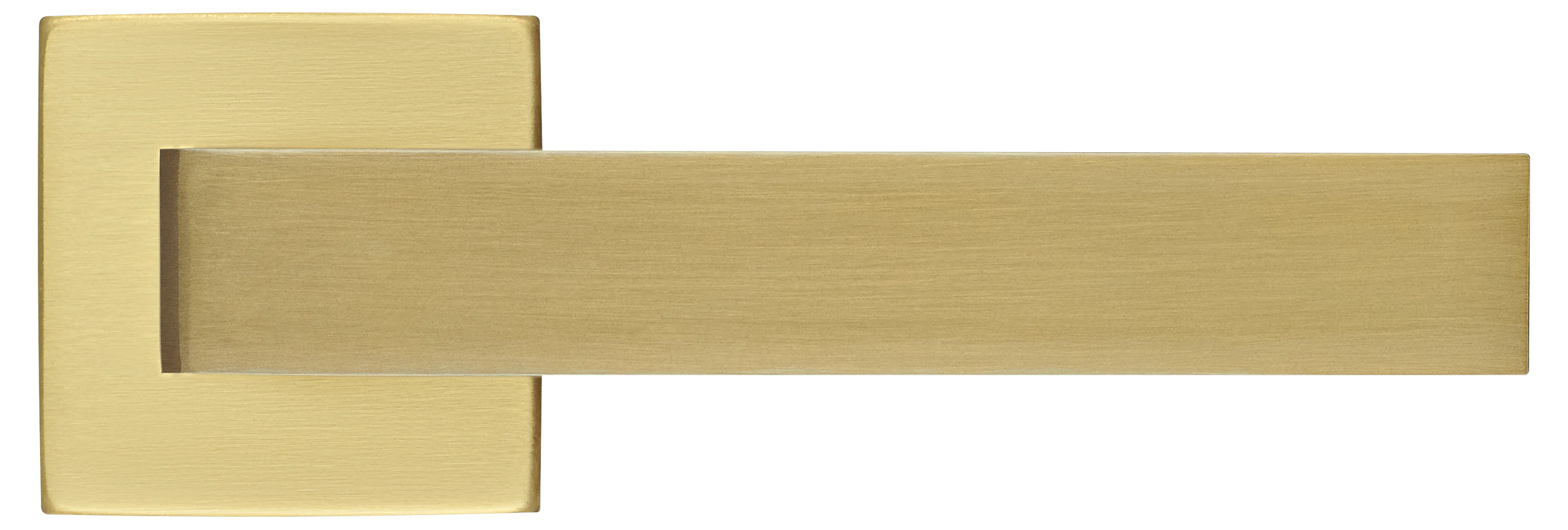 Ручка дверная HORIZONT S5 OSA раздельная на квадратной розетке 7 мм, цвет матовое золото, ЦАМ фото купить в Южно-Сахалинске