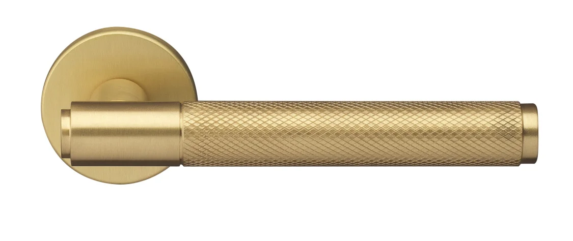 BRIDGE R6 OSA, ручка дверная с усиленной розеткой, цвет -  матовое золото фото купить Южно-Сахалинск