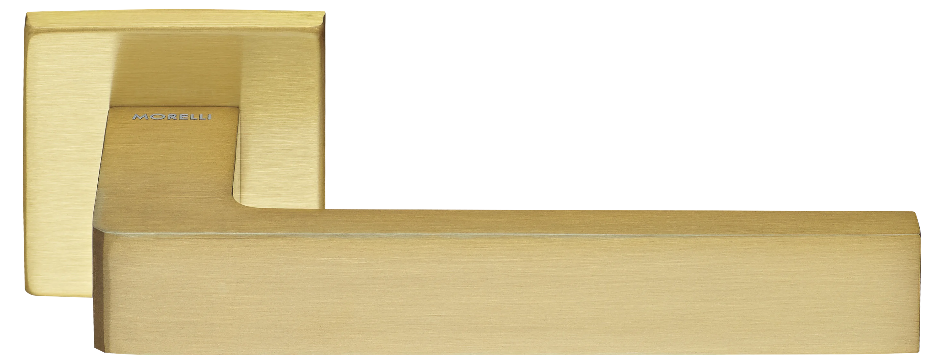 Ручка дверная HORIZONT S5 OSA раздельная на квадратной розетке 7 мм, цвет матовое золото, ЦАМ фото купить Южно-Сахалинск