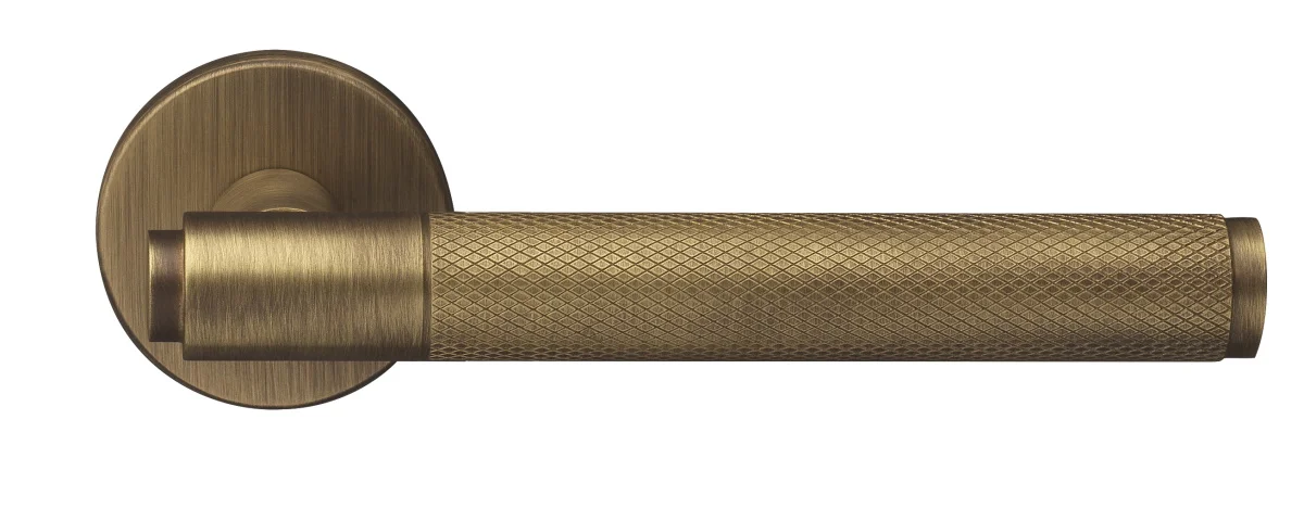 BRIDGE R6 BGO, ручка дверная с усиленной розеткой, цвет -  матовая бронза фото купить Южно-Сахалинск