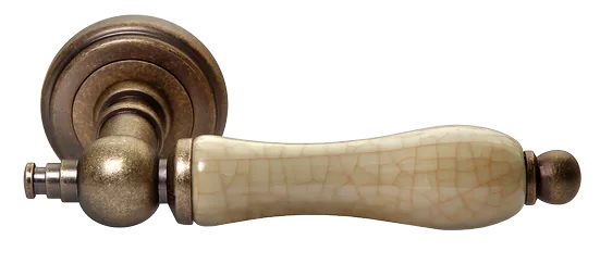 MART, ручка дверная MH-42-CLASSIC OMB/CH, цвет-старая мат.бронза/шампань фото купить Южно-Сахалинск
