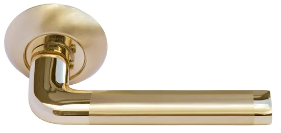 КОЛОННА, ручка дверная MH-03 SG/GP, цвет - мат.золото/золото фото купить Южно-Сахалинск