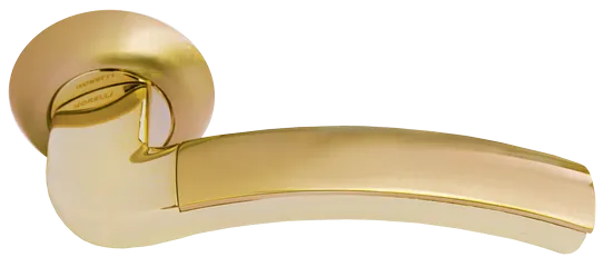 ПАЛАЦЦО, ручка дверная MH-02 SG/GP, цвет - мат.золото/золото фото купить Южно-Сахалинск