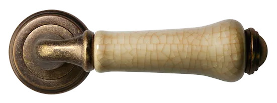UMBERTO, ручка дверная MH-41-CLASSIC OMB/CH, цвет-старая мат.бронза/шампань фото купить в Южно-Сахалинске