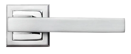 PIQUADRO, ручка дверная MH-37 SC/CP-S, на квадратной накладке, цвет - мат.хром/хром фото купить в Южно-Сахалинске
