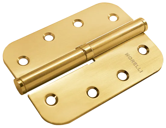 MSD-C 100X70X2.5 SG L, петля стальная скругленная левая без коронки, цвет - мат.золото фото купить Южно-Сахалинск