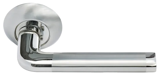 КОЛОННА, ручка дверная MH-03 SN/CP, цвет - бел. никель/хром фото купить Южно-Сахалинск