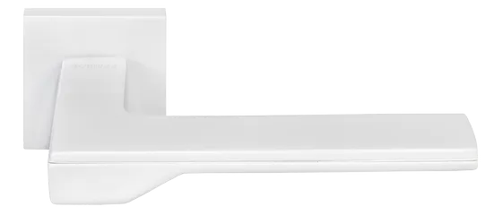 PIERRES, ручка дверная на квадратной накладке MH-49-S6 W, цвет - белый фото купить Южно-Сахалинск