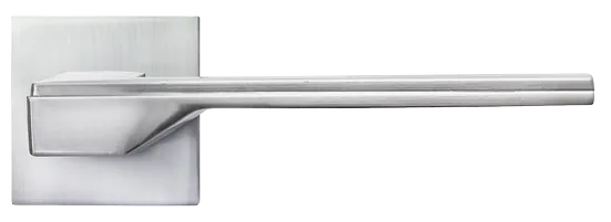 PIERRES, ручка дверная на квадратной накладке MH-49-S6 SC, цвет - матовый хром фото купить в Южно-Сахалинске