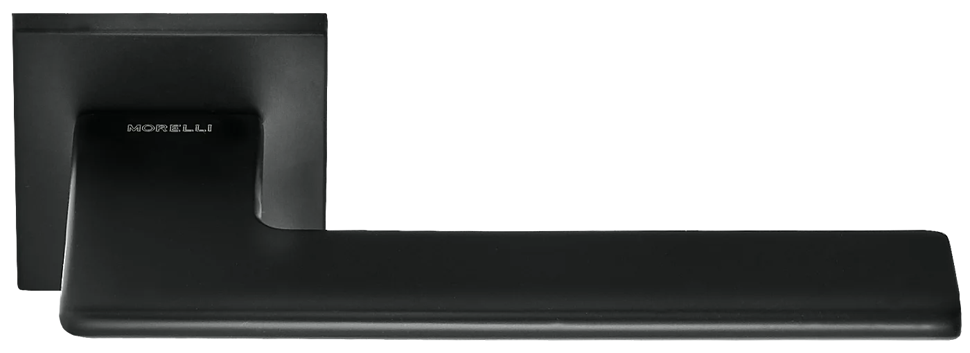 PLATEAU, ручка дверная на квадратной накладке MH-51-S6 BL, цвет - черный фото купить Южно-Сахалинск