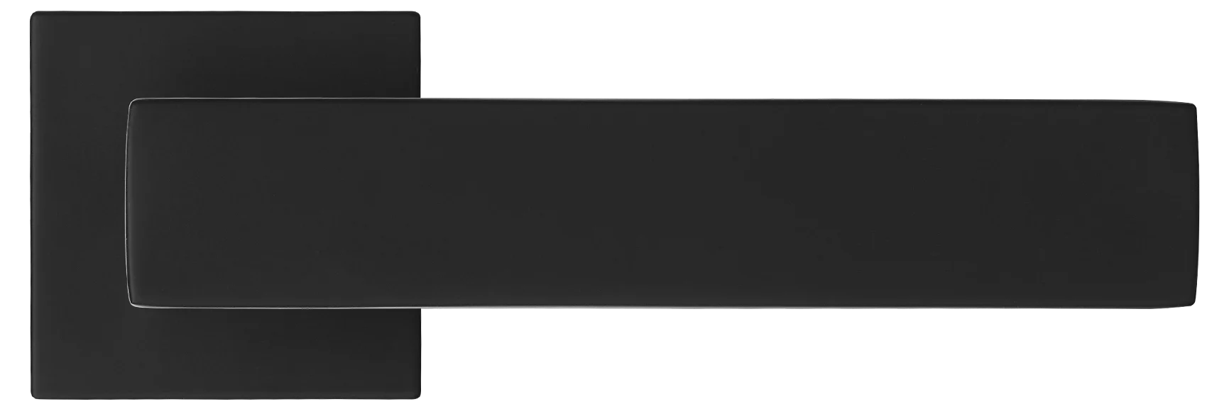 MIRA, ручка дверная на квадратной розетке MH-54-S6 BL, цвет - черный фото купить в Южно-Сахалинске