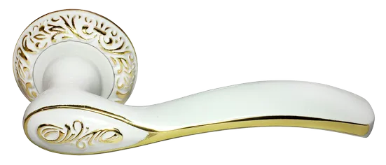 CATHERINE, ручка дверная MH-36-CLP W/PG, цвет - белая эмаль/золото фото купить Южно-Сахалинск