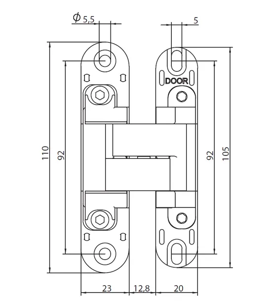 HH-19 B, скрытая петля, цвет - черный фото купить в Южно-Сахалинске