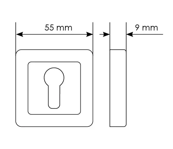 Накладка MH-KH-S55 GR/PC на ключевой цилиндр, цвет графит/хром фото купить в Южно-Сахалинске