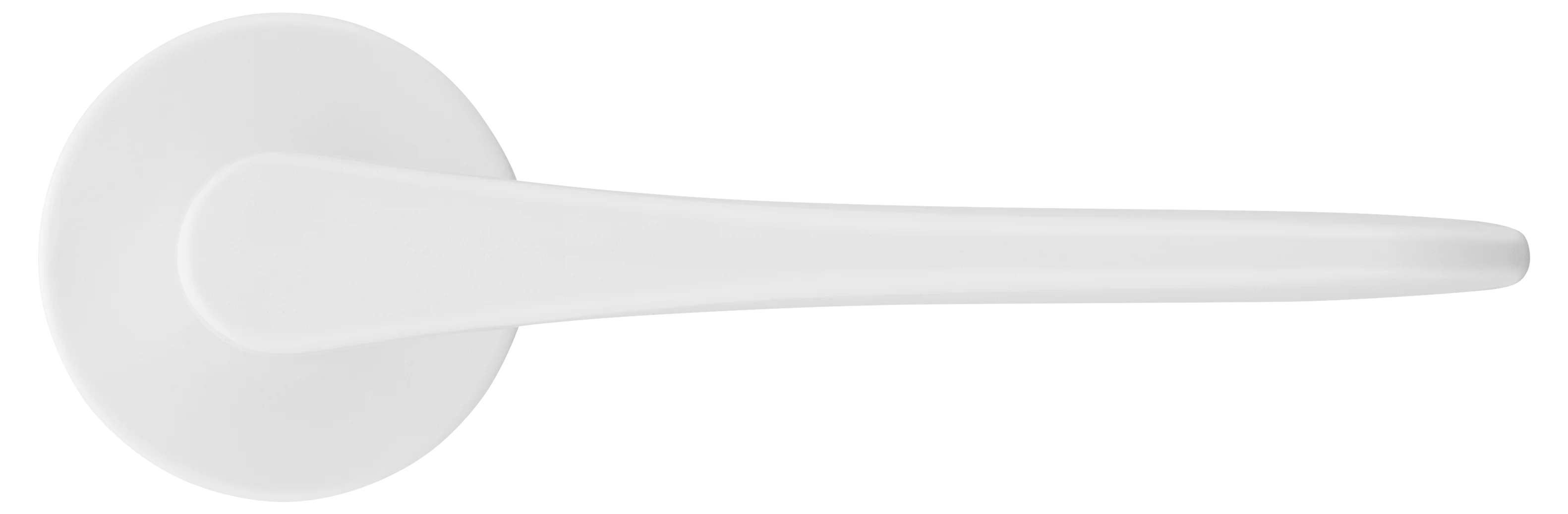 AULA R5 BIA, ручка дверная на розетке 7мм, цвет -  белый фото купить в Южно-Сахалинске