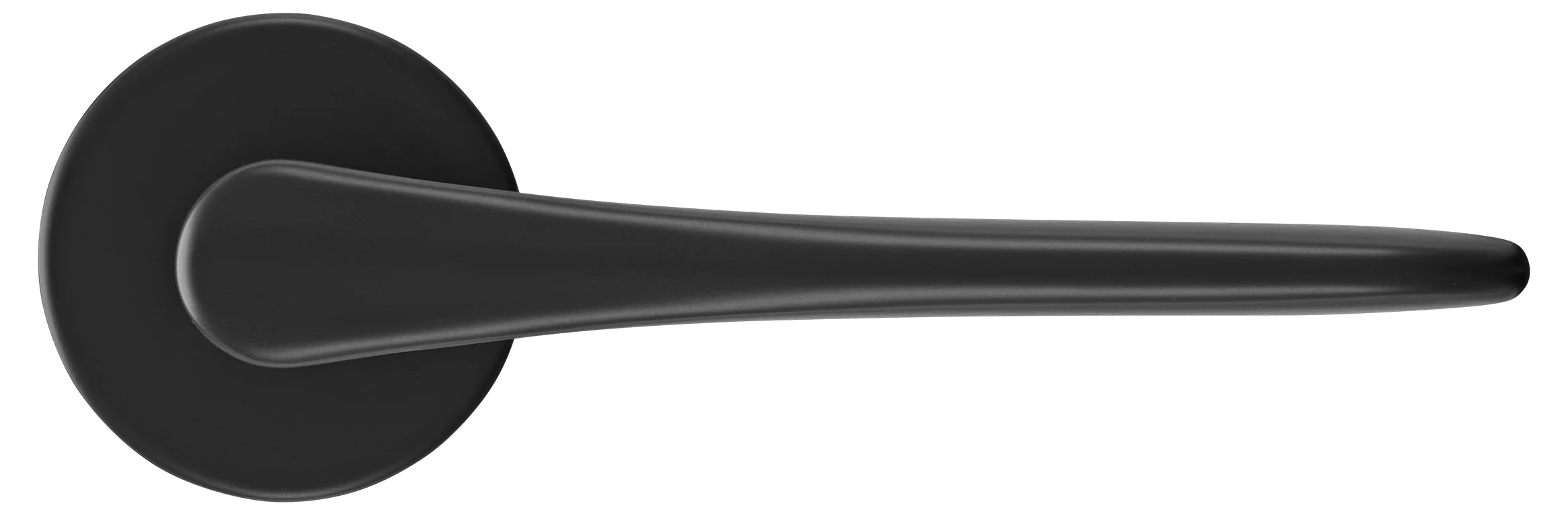 AULA R5 NERO, ручка дверная на розетке 7мм, цвет -  черный фото купить в Южно-Сахалинске
