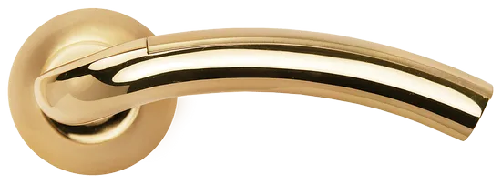 ПАЛАЦЦО, ручка дверная MH-02 SG/GP, цвет - мат.золото/золото фото купить в Южно-Сахалинске