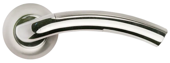 ПАЛАЦЦО, ручка дверная MH-02 SN/CP, цвет - бел. никель/хром фото купить в Южно-Сахалинске