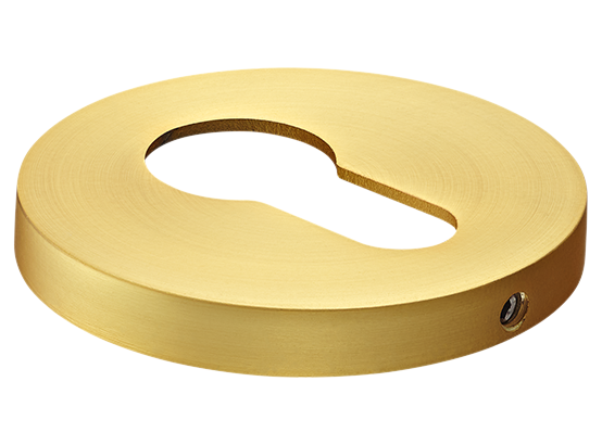 Накладка на ключевой цилиндр, на круглой розетке 6 мм, MH-KH-R6 MSG,  цвет - мат. сатинированное золото фото купить Южно-Сахалинск