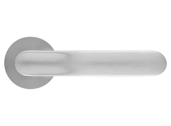 GARAK ручка дверная на круглой розетке 6 мм, MH-59-R6 MSC, цвет - мат. сатинированный хром фото купить в Южно-Сахалинске