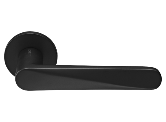 CAYAN - ручка дверная  на круглой розетке 6 мм, MH-58-R6 BL,  цвет - чёрный фото купить Южно-Сахалинск