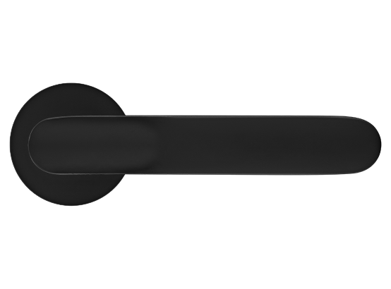 GARAK  ручка дверная на круглой розетке 6 мм, MH-59-R6 BL, цвет - чёрный фото купить в Южно-Сахалинске