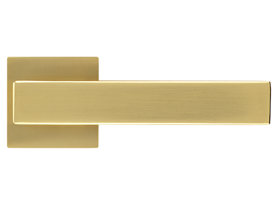 Ручка дверная LOT MH-56-S6 MSG раздельная на квадратной розетке 6 мм, цвет мат.сатин. золото, ЦАМ Light фото купить в Южно-Сахалинске